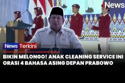 Momen Prabowo Terkesima Orasi Siswa Sekolah Rakyat Mampu Bicara 4 Bahasa Asing