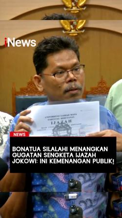 Bonatua SIlalahi Menangkan Gugatan Sengketa Ijazah Jokowi: Ini Kemenangan Publik!