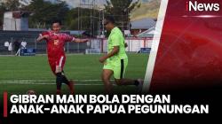 Momen Gibran Main Bola di Wamena, Cetak 2 Gol dan Dukung SSB Papua<