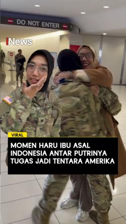 Momen Haru Ibu asal Indonesia Antar Putrinya Tugas Jadi Tentara Amerika