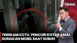 Detik-Detik Pencurian Kotak Amal di Musala Terekam CCTV<