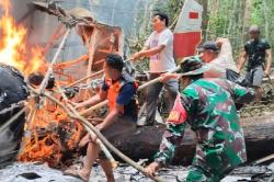 Kondisi Pesawat Pelita Air Jatuh di Krayan Nunukan, Terbakar dan Rusak Parah<