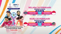 Live MNCTV! Jadwal Timnas Futsal Putri Indonesia Vs Thailand di Piala AFF Wanita 2026 Malam Ini