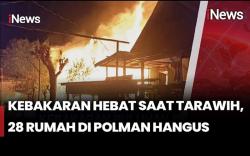 Kebakaran Hanguskan 28 Rumah di Polewali Mandar saat Tarawih, 1 Orang Tewas