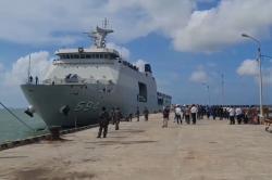 Mudik Gratis Naik Kapal Perang, 1.300 Warga Bangka Belitung Diangkut KRI Semarang<