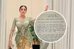 Jeritan Hati Nikita Mirzani dari Balik Jeruji Ditulis dalam Secarik Surat, Ini Isinya