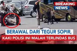 Viral Kaki Polisi Terlindas Bus Pariwisata di Madiun, Berawal dari Tegur Sopir
