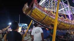 Mengerikan! Detik-Detik Kora-Kora Patah di Asahan Terekam Kamera, 4 Orang Terjatuh<