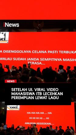 Setelah UI, Viral Video Mahasiswa ITB Lecehkan Perempuan Lewat Lagu