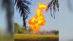 Geger! Semburan Gas Disertai Api Setinggi 50 Meter Muncul dari Sumur Bor di Aceh Utara<