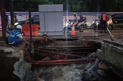 Perbaikan Jalan Ambles di Lenteng Agung Bikin Macet, Sudin SDA Jaksel Minta Maaf