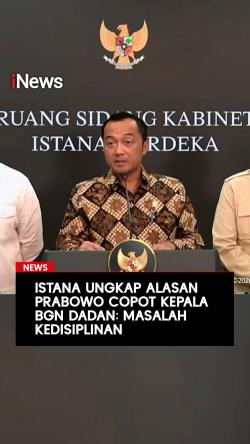 Istana Ungkap Alasan Prabowo Copot Dadan sebagai Kepala BGN: Masalah Kedisiplinan