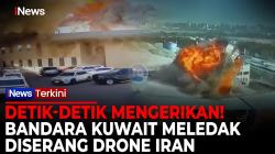 Detik-Detik Bandara Kuwait Diguncang Ledakan Drone Iran, 63 Orang Terluka