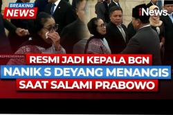 Dilantik Jadi Kepala BGN, Nanik S Deyang Menangis saat Disalami Prabowo