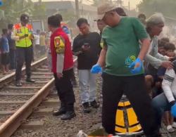 Kecelakaan Maut di Bogor, Pria Tewas Mengenaskan Tertabrak KRL Jakarta-Nambo<