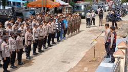 Ratusan Aparat Gabungan Amankan Demo Indonesia Darurat di Bukittinggi<