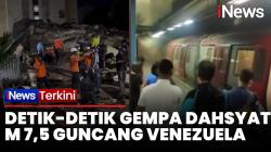 Detik-Detik Gempa Dahsyat M7,5  Guncang Venezuela! Bangunan Runtuh Beruntun di Berbagai Wilayah