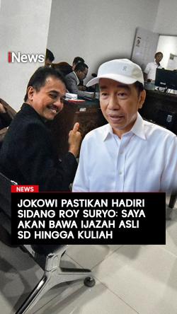 Jokowi Pastikan Hadiri Sidang Roy Suryo: Saya Akan Bawa Ijazah Asli SD hingga Kuliah