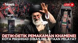 Detik-Detik Prosesi Akhir Pemakaman Ali Khamenei di Mashhad, Jutaan Pelayat Padati Kota Suci Iran