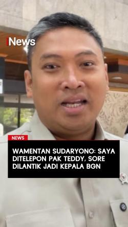 Sudaryono: Saya Ditelepon Pak Teddy, Sore Dilantik Jadi Kepala BGN