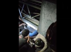 Kronologi Pemotor Wanita Tewas Tertimpa Videotron di Majalengka