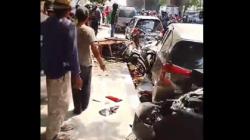 Truk Tabung Gas Tabrak Sejumlah Kendaraan hingga Gerobak Bakso di Bandung, Pesepeda Tewas