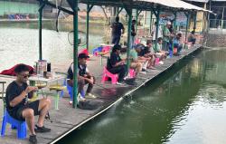 Keseruan Lomba Mancing Antar Wartawan di Pondok Gede