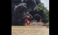 Speedboat Angkut 25 Orang Terbakar di Perairan Bulungan, 4 ABK Diperiksa