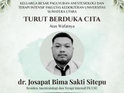 Dokter PPDS Anestesi FK USU dr Josapat Bima Sakti Sitepu Meninggal Dunia