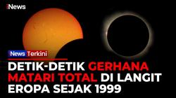 Momen Langka! Gerhana Matahari Total Hiasi Langit Eropa, Spanyol Jadi Titik Pengamatan Utama