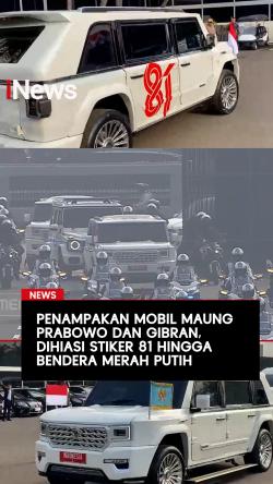 Penampakan Mobil Maung Prabowo dan Gibran, Dihiasi Stiker 81 hingga Bendera Merah Putih