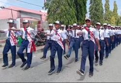 Bikin Haru! Ibu Meninggal Dunia, Siswa SMP di Baubau Tetap Ikut Lomba Gerak Jalan HUT RI