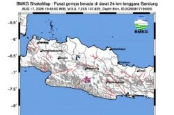 Gempa Terkini M3,0 Guncang Bandung, Terasa di Kertasari hingga Pacet