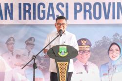 Belum Genap Dua Tahun Memimpin, Gubernur Andra Soni Resmikan Tujuh Daerah Irigasi