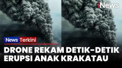 Viral! Drone Tangkap Detik-Detik Gunung Anak Krakatau Erupsi di Selat Sunda