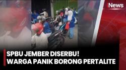 Warga Terjebak Kemacetan Akibat Isu Kelangkaan Pertalite di jember