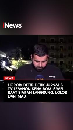 Detik-Detik Jurnalis TV Lebanon Kena Bom Israel