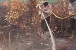Optimalkan X-Fire, Brimob Polda Sumsel Padamkan 80 Hektare Karhutla di Muara Enim