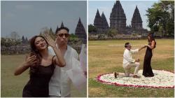 Selamat! Marion Jola Dilamar Dennis Talakua di Candi Prambanan