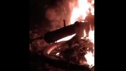 Tabrakan Maut di Labuhanbatu, 2 Motor Hangus Terbakar 4 Orang Tewas