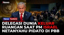 Geger! Delegasi Indonesia dan Sejumlah Negara Walk Out Saat Netanyahu Berpidato di PBB