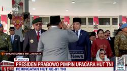 Momen Prabowo Beri Hormat kepada SBY dan Jokowi di Upacara HUT ke-81 TNI