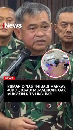 Rumah Dinas TNI Jadi Markas Judol, KSAD: Memalukan, Gak Mungkin Kita Lindungi