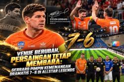 Steven Gerrard Menggila di AllStar Legends Malaysia, Cetak Hattrick dan Jadi Man of the Match