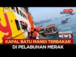 Detik-Detik KMP Batu Mandi Terbakar saat Hendak Sandar di Pelabuhan Merak, Penumpang Dievakuasi