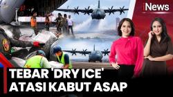 3,2 Ton Dry Ice Ditebar di Langit Palembang Atasi Kabut Asap Karhutla