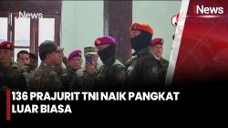 Panglima TNI Agus Subiyanto Beri Kenaikan Pangkat Luar Biasa kepada 136 Prajurit