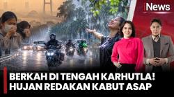 Kabut Asap di Palangkaraya Menipis Usai Diguyur Hujan Deras Dua Jam