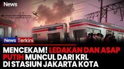 Detik-Detik KRL Tujuan Bogor Mengepulkan Asap di Stasiun Jakarta Kota, Penumpang Panik