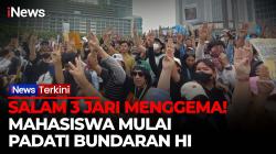 Demo Mahasiswa di Bundaran HI Memanas? Massa Acungkan Tiga Jari, Suarakan 5 Tuntutan